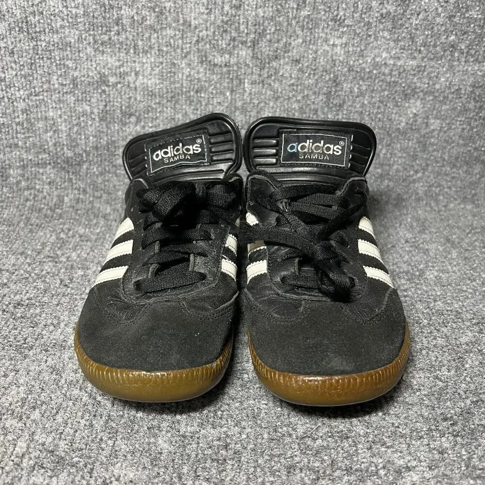 Adidas Samba Sneakers Mens US 5.5 Black Leather Low Top Lace Up Casual Shoes - Picture 2 of 11